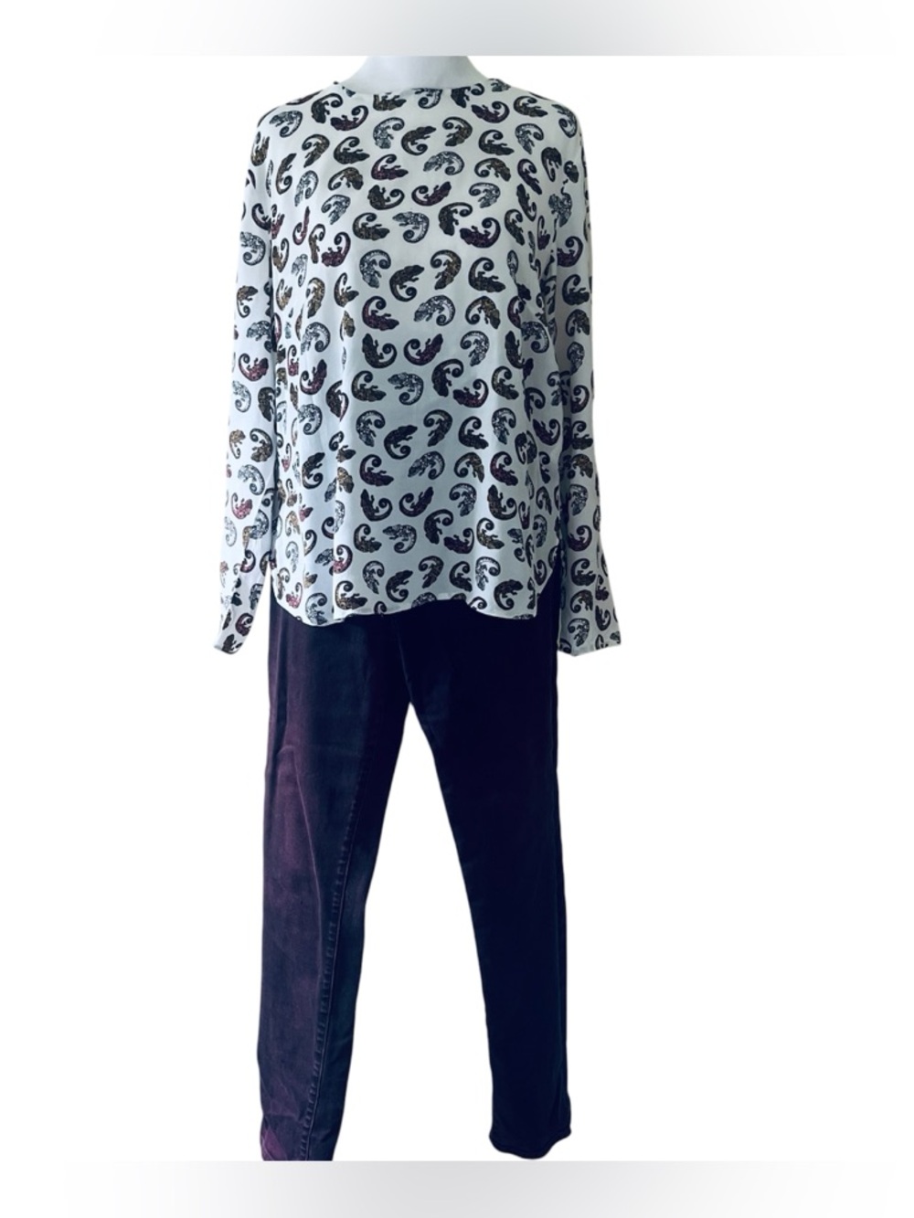 👚👖Deal office chicTreasure & Bond Nordstrom 
Burgundy II Size 14+ H&M top